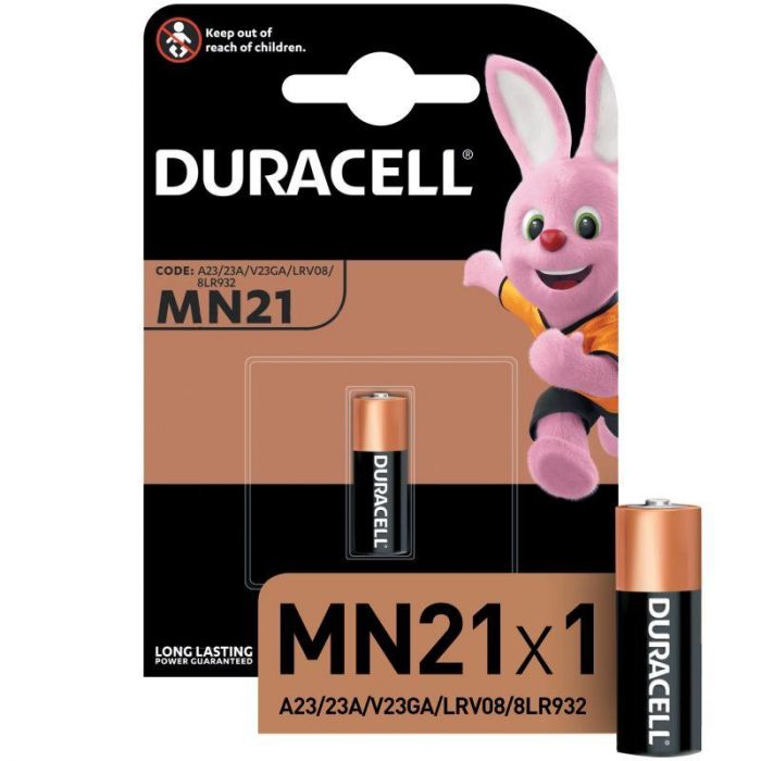 Элемент питания алкалиновый для пультов сигнализаций LR MN 21/A23 BP-1 Duracell 00000746