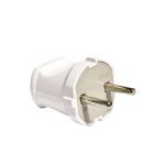 Вилка электрическая 6А 250В без заземл. бел. (еврослот) UNIVersal А113 Вилка электрическая 6А 250В без заземл. бел. (еврослот) UNIVersal А113