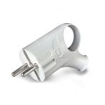 Вилка электрическая угловая 16А 250В с заземл. с ушком бел. (еврослот) UNIVersal А112 Вилка электрическая угловая 16А 250В с заземл. с ушком бел. (еврослот) UNIVersal А112