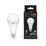 Лампа светодиодная Black 22Вт A70 грушевидная 3000К тепл. бел. E27 1900лм GAUSS 102502122 Лампа светодиодная Black 22Вт A70 грушевидная 3000К тепл. бел. E27 1900лм GAUSS 102502122