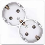 Розетка 2-м СП Simon 24 16А IP20 2х2P+E Schuko без защ. шторок механизм бел. Simon 2450459-030 Розетка 2-м СП Simon 24 16А IP20 2х2P+E Schuko без защ. шторок механизм бел. Simon 2450459-030