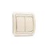 Выключатель 2-кл. СП Mimoza 10А IP20 крем./крем. Makel 25003