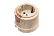 Розетка 1-м ОП Лизетта 16А IP20 ретро с заземл. ABS-пластик карельская сосна Bironi B1-101-13 Розетка 1-м ОП Лизетта 16А IP20 ретро с заземл. ABS-пластик карельская сосна Bironi B1-101-13