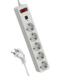 Удлинитель с сетевым фильтром 5х3м с заземл. 10А IP20 2.2кВт 2хUSB 3х0.75 с предохранителем КОСМОС FKsm3m-5g(W)USB Удлинитель с сетевым фильтром 5х3м с заземл. 10А IP20 2.2кВт 2хUSB 3х0.75 с предохранителем КОСМОС FKsm3m-5g(W)USB