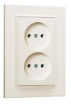 Розетка 2-м СП Karea 10А IP20 б/з крем. Makel 56010017 Розетка 2-м СП Karea 10А IP20 б/з крем. Makel 56010017
