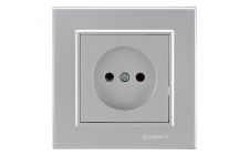 Розетка 1-м СП Karea 10А IP20 б/з сереб. Makel 56065022 Розетка 1-м СП Karea 10А IP20 б/з сереб. Makel 56065022