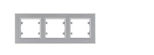 Рамка 3-м Karea горизонт. сереб. Makel 56065703 Рамка 3-м Karea горизонт. сереб. Makel 56065703