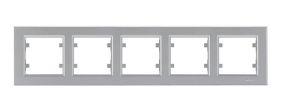 Рамка 5-м Karea горизонт. сереб. Makel 56065705 Рамка 5-м Karea горизонт. сереб. Makel 56065705