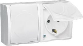 Розетка 2-м ОП Simon15 16А IP54 250В с заземл. с крышкой винт. клеммы бел. Simon 1594433-030 Розетка 2-м ОП Simon15 16А IP54 250В с заземл. с крышкой винт. клеммы бел. Simon 1594433-030