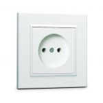 Розетка б/з (Керамика) СП Karea 16А IP20 бел. Makel 56001002 Розетка б/з (Керамика) СП Karea 16А IP20 бел. Makel 56001002