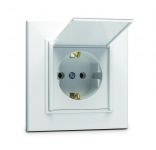 Розетка с/з и крышкой (Керамика) СП Karea 16А IP20 бел. Makel 56001009 Розетка с/з и крышкой (Керамика) СП Karea 16А IP20 бел. Makel 56001009