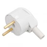 Вилка электрическая угловая без заземл. 6А 250В IP20 АБС-пластик бел. Bylectrica В6-241 Вилка электрическая угловая без заземл. 6А 250В IP20 АБС-пластик бел. Bylectrica В6-241