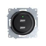 Розетка USB 2-м СП Florence 16А IP20 с подсветкой механизм черн. (1E10351303) OneKeyElectro 2260092 Розетка USB 2-м СП Florence 16А IP20 с подсветкой механизм черн. (1E10351303) OneKeyElectro 2260092