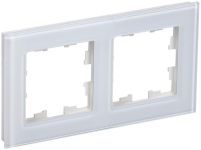 Рамка 2-м BRITE РУ-2-2-БрБ стекло бел. IEK BR-M22-G-K01 Рамка 2-м BRITE РУ-2-2-БрБ стекло бел. IEK BR-M22-G-K01