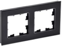 Рамка 2-м BRITE РУ-2-2-БрЧ стекло черн. IEK BR-M22-G-K02 Рамка 2-м BRITE РУ-2-2-БрЧ стекло черн. IEK BR-M22-G-K02