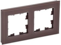 Рамка 2-м BRITE РУ-2-2-БрТБ стекло темн. бронза IEK BR-M22-G-K45 Рамка 2-м BRITE РУ-2-2-БрТБ стекло темн. бронза IEK BR-M22-G-K45
