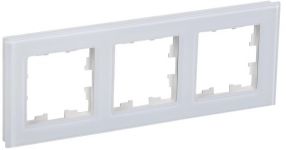 Рамка 3-м BRITE РУ-3-2-БрБ стекло бел. IEK BR-M32-G-K01 Рамка 3-м BRITE РУ-3-2-БрБ стекло бел. IEK BR-M32-G-K01