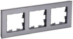 Рамка 3-м BRITE РУ-3-2-БрСе стекло сер. IEK BR-M32-G-K03 Рамка 3-м BRITE РУ-3-2-БрСе стекло сер. IEK BR-M32-G-K03