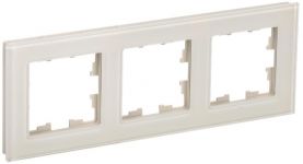 Рамка 3-м BRITE РУ-3-2-БрВа стекло ванильн. IEK BR-M32-G-K10 Рамка 3-м BRITE РУ-3-2-БрВа стекло ванильн. IEK BR-M32-G-K10
