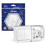 Блок ОП Nix (розетка 16А 250В с заземл. 2-кл. выкл. 10А) IP54 бел. TOKOV ELECTRIC TKE-NX-V2RZ-C01T-IP54 Блок ОП Nix (розетка 16А 250В с заземл. 2-кл. выкл. 10А) IP54 бел. TOKOV ELECTRIC TKE-NX-V2RZ-C01T-IP54
