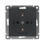 Розетка 1-м СП Афина 16А IP20 с заземл. механизм графит Universal A0028-Gr Розетка 1-м СП Афина 16А IP20 с заземл. механизм графит Universal A0028-Gr