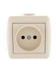Розетка 1-м ОП Nata 16А IP20 без заземл. керамика крем. LEZARD 710-0300-121 Розетка 1-м ОП Nata 16А IP20 без заземл. керамика крем. LEZARD 710-0300-121