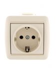 Розетка 1-м ОП Nata 16А IP20 с заземл. керамика крем. LEZARD 710-0300-122 Розетка 1-м ОП Nata 16А IP20 с заземл. керамика крем. LEZARD 710-0300-122