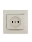 Розетка 1-м СП Mira 16А IP20 без заземл. со вставкой керамика крем. LEZARD 701-0303-121 Розетка 1-м СП Mira 16А IP20 без заземл. со вставкой керамика крем. LEZARD 701-0303-121