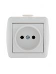 Розетка 1-м ОП Nata 16А IP20 без заземл. керамика бел. LEZARD 710-0200-121 Розетка 1-м ОП Nata 16А IP20 без заземл. керамика бел. LEZARD 710-0200-121