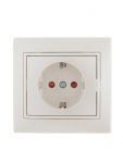 Розетка 1-м СП Mira 16А IP20 с заземл. защ. шторки со вставкой керамика жемчуж./бел. перламутр. LEZARD 701-3030-124 Розетка 1-м СП Mira 16А IP20 с заземл. защ. шторки со вставкой керамика жемчуж./бел. перламутр. LEZARD 701-3030-124