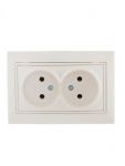Розетка 2-м СП Mira 16А IP20 без заземл. со вставкой керамика жемчуж./бел. перламутр. LEZARD 701-3030-128 Розетка 2-м СП Mira 16А IP20 без заземл. со вставкой керамика жемчуж./бел. перламутр. LEZARD 701-3030-128