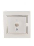 Розетка телефонная 1-м СП Mira RJ11 16А IP20 евро стандарт со вставкой жемчуж./бел. перламутр. LEZARD 701-3030-137 Розетка телефонная 1-м СП Mira RJ11 16А IP20 евро стандарт со вставкой жемчуж./бел. перламутр. LEZARD 701-3030-137
