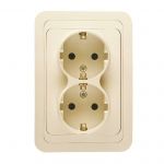 Розетка 2-м СП Mimoza 16А IP20 с заземл. крем./крем. Makel 25082 Розетка 2-м СП Mimoza 16А IP20 с заземл. крем./крем. Makel 25082