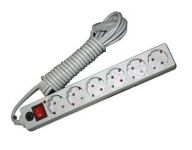 Удлинитель с сетевым фильтром 6х1.8м с заземл. 10А IP20 ПВС 3х0.75 защ. шторки сер. UNIVersal 967U-5001 Удлинитель с сетевым фильтром 6х1.8м с заземл. 10А IP20 ПВС 3х0.75 защ. шторки сер. UNIVersal 967U-5001