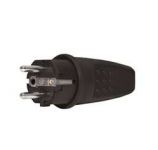 Вилка электрическая прямая однофазная 16А 250В IP44 с заземл. каучук (еврослот) UNIVersal 602227 Вилка электрическая прямая однофазная 16А 250В IP44 с заземл. каучук (еврослот) UNIVersal 602227