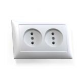 Розетка 2-м СП Селена РС16-371 16А IP20 бел. Кунцево 8115 Розетка 2-м СП Селена РС16-371 16А IP20 бел. Кунцево 8115