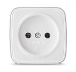 Розетка 1-м ОП Электра 10А IP20 без заземл. бел. Союз 0011 Розетка 1-м ОП Электра 10А IP20 без заземл. бел. Союз 0011