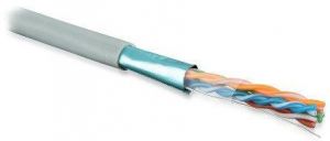 Кабель витая пара F/UTP кат.5E 4х2х24AWG solid PVC FUTP4-C5E-S24-IN-PVC-GY-305 сер. (м) Hyperline 42052 Кабель витая пара F/UTP кат.5E 4х2х24AWG solid PVC FUTP4-C5E-S24-IN-PVC-GY-305 сер. (м) Hyperline 42052