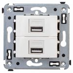 Устройство зарядное USB СП Avanti "Белое облако" DKC 4400543 Устройство зарядное USB СП Avanti "Белое облако" DKC 4400543