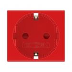 Розетка 1-м 2мод. Viva 16А IP20 2P+E с заземл. защ. шторки красн. DKC 45015 Розетка 1-м 2мод. Viva 16А IP20 2P+E с заземл. защ. шторки красн. DKC 45015