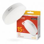 Лампа светодиодная LED-GX53-VC 15Вт таблетка 3000К тепл. бел. GX53 1430лм 230В IN HOME 4690612020815 Лампа светодиодная LED-GX53-VC 15Вт таблетка 3000К тепл. бел. GX53 1430лм 230В IN HOME 4690612020815