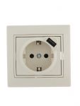 Розетка 1-м СП Mira 16А с заземл. + USB разъем крем. LEZARD 701-0303-181 Розетка 1-м СП Mira 16А с заземл. + USB разъем крем. LEZARD 701-0303-181