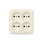 Розетка 4-м ОП 10А IP20 квадрат. без заземл. сл. кость IONICH 1453 Розетка 4-м ОП 10А IP20 квадрат. без заземл. сл. кость IONICH 1453
