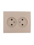 Розетка 2-м СП Karina 16А IP20 без заземл. термопласт крем. LEZARD 707-0300-128B Розетка 2-м СП Karina 16А IP20 без заземл. термопласт крем. LEZARD 707-0300-128B