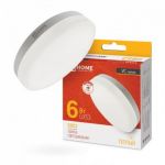 Лампа светодиодная LED-GX53-VC 6Вт таблетка 3000К тепл. бел. GX53 570лм 230В IN HOME 4690612030777 Лампа светодиодная LED-GX53-VC 6Вт таблетка 3000К тепл. бел. GX53 570лм 230В IN HOME 4690612030777