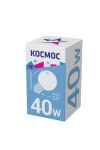 Лампа накаливания 40Вт шар матовая E27 КОСМОС LKsmSSpFr40E27v2