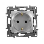 Розетка 1-м СП Etika 16А IP20 250В 2P+E с заземл. немецк. стандарт винтов. клеммы механизм алюм. Leg 672421 Розетка 1-м СП Etika 16А IP20 250В 2P+E с заземл. немецк. стандарт винтов. клеммы механизм алюм. Leg 672421