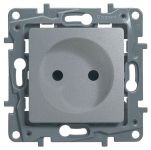 Розетка 1-м СП Etika 16А IP31 250В 2P без заземл. защ. шторки немецк. стандарт винтов. клеммы механизм алюм. Leg 672434 Розетка 1-м СП Etika 16А IP31 250В 2P без заземл. защ. шторки немецк. стандарт винтов. клеммы механизм алюм. Leg 672434