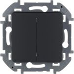 Выключатель 2-кл. Inspiria 10А IP20 250В 10AX механизм антрацит Leg 673623