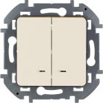 Выключатель 2-кл. Inspiria 10А IP20 250В 10AX с подсветкой/индикацией механизм сл. кость Leg 673631 Выключатель 2-кл. Inspiria 10А IP20 250В 10AX с подсветкой/индикацией механизм сл. кость Leg 673631